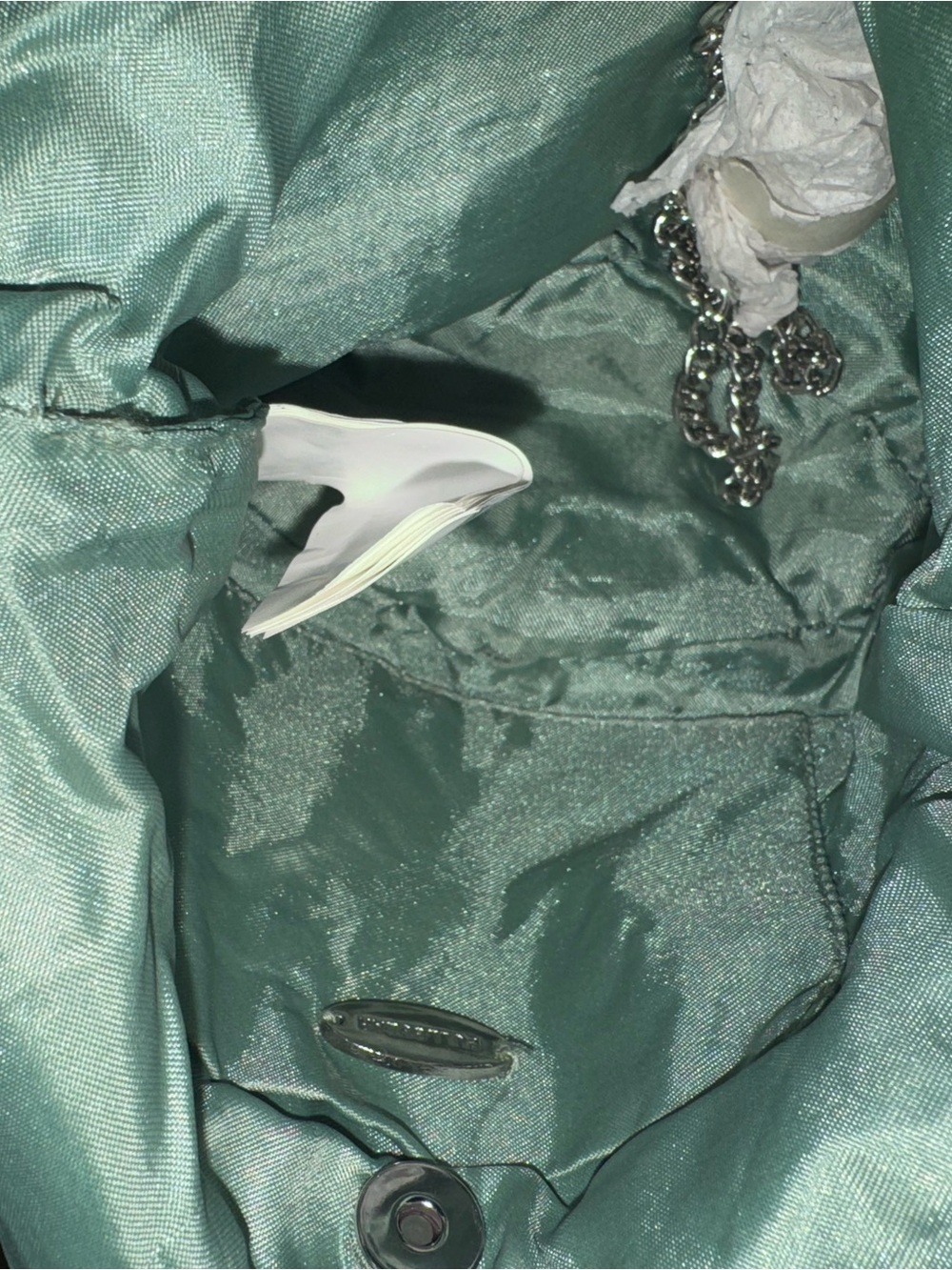 Pull&Bear Green Beaded Floral Shoulder Bag. Never used. - Picture 3 of 3